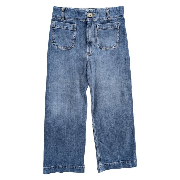Pilcro Skipper Wide Leg Jeans Womens Blue High Rise Denim Size 28 - Picture 1 of 10